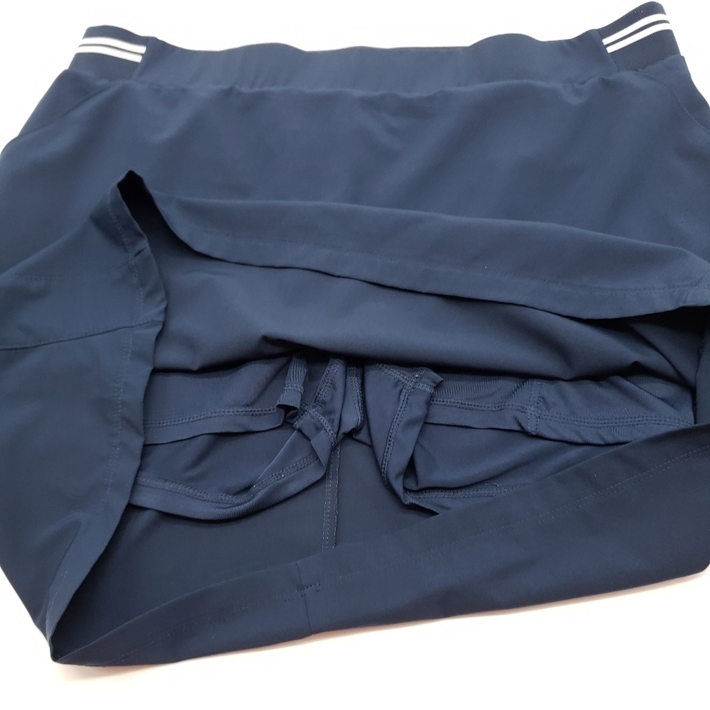 Tee Time women US Large navy skort stretch Poly Spandex stretch white accents - Picture 6 of 9